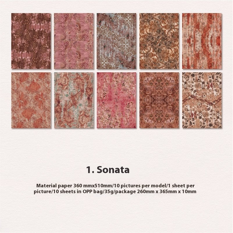 10 Sheets of Background Paper for Itabag and Ita Frame Decoration